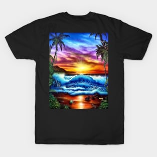 Hawaiian Hawaii seascape sunset T-Shirt